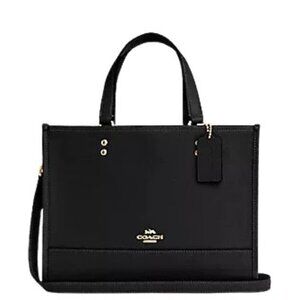 Coach Black Leather Dempsey Carryall #C0976